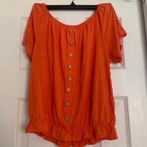 Off shoulder orange top, S